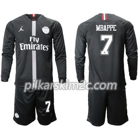 Koszulka Paris Saint-Germain Mbappé 7 Jordan Czarny Dziecięca Trzeciej 2018-2019 - Koszulki Piłkarskie(L/S)